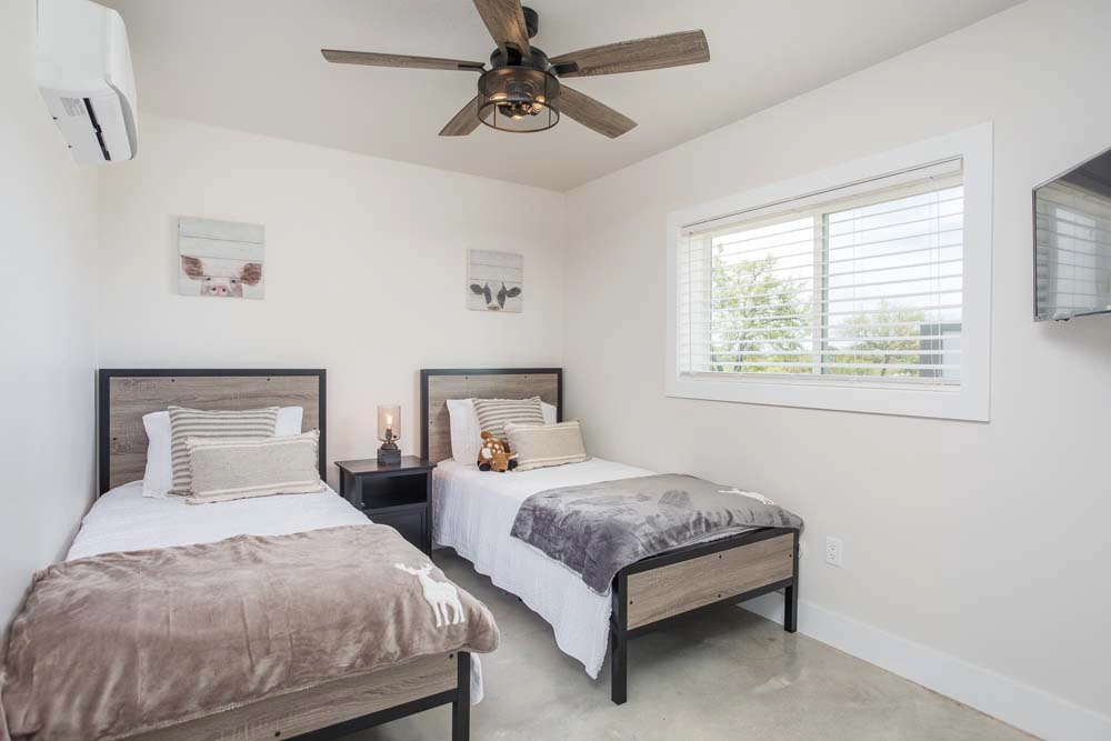 Two twin beds