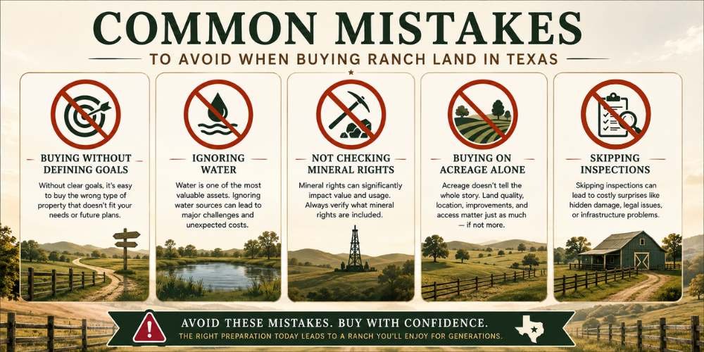 Common Mistakes to Avoid When Buying Ranch Land in Texas